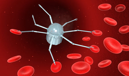 Medical Nanotechnology. Drone Collecting Blood Cells.